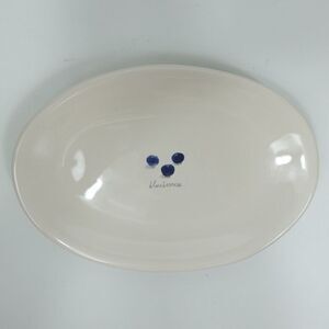 Rae Dunn Artisan Collection By Magenta Blue Berries Small Oval Dish